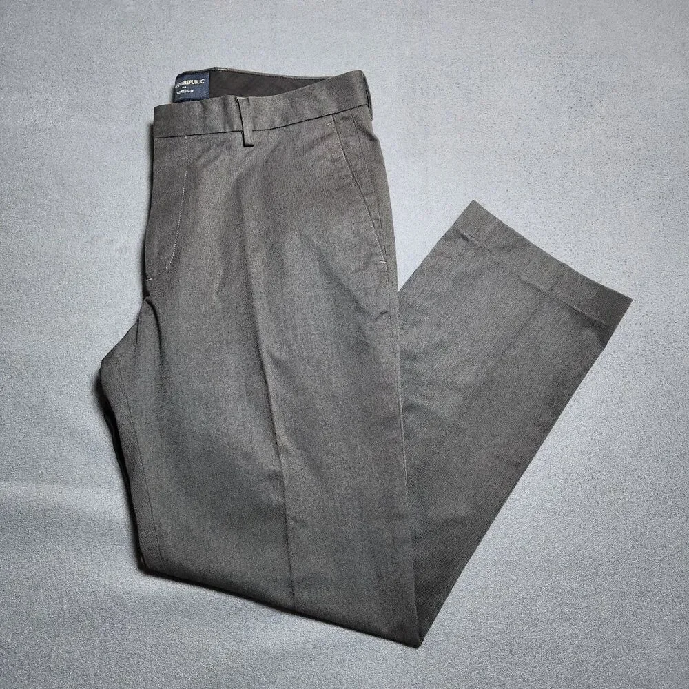 Banana Republic Dress Pants Men 36(37)X30 Gray Tailored